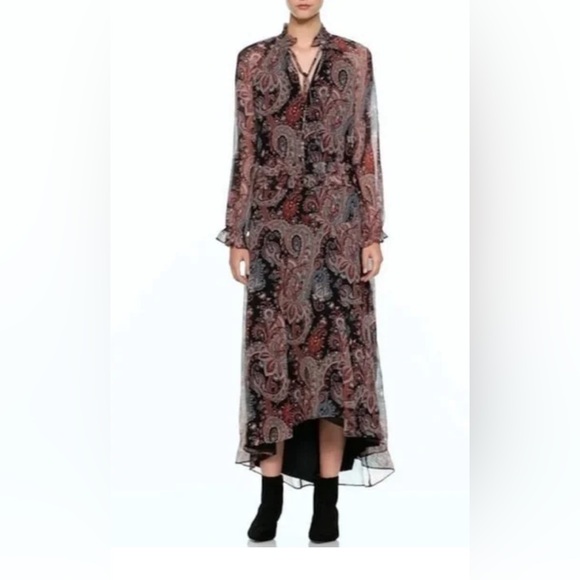 Banana Republic Dresses & Skirts - Western Style Banana Republic x Olivia Palermo Paisley Tie-Neck Silk Dress